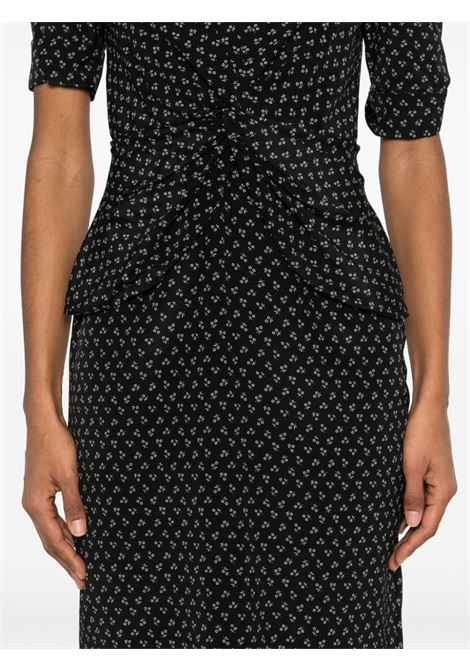 Abito midi con stampa in nero Alessandra rich - donna ALESSANDRA RICH | FABX4012F44860900